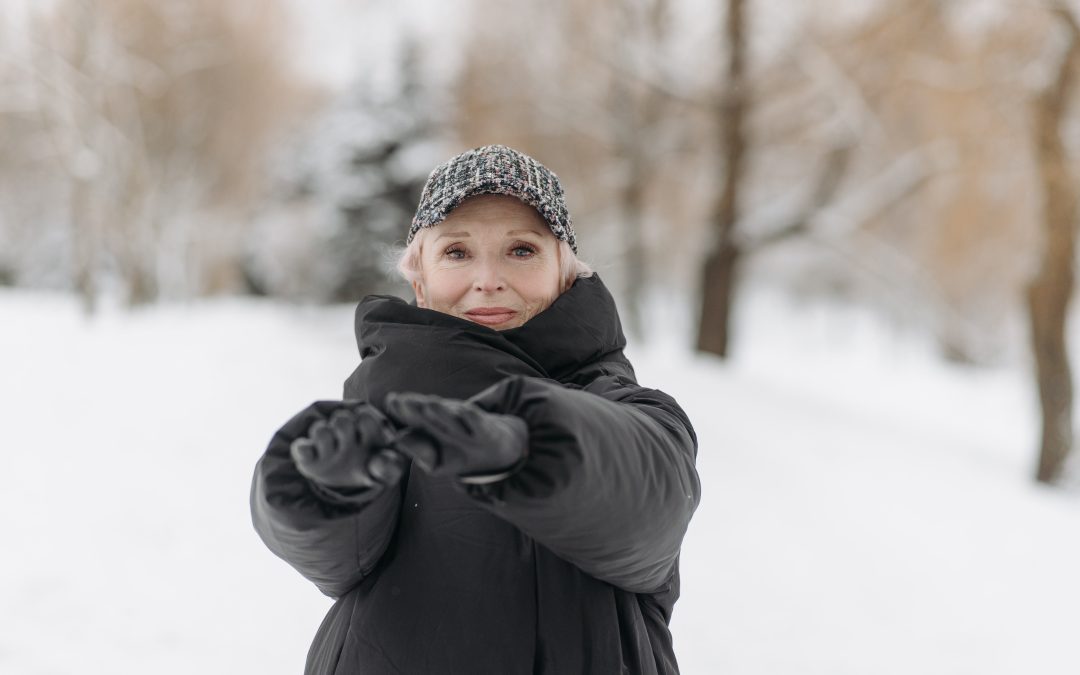 Elderly Woman in the snow